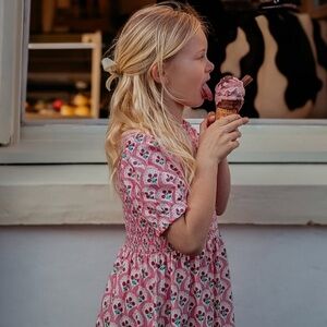 Mini Boden Aurora Shirred Twirly Dress